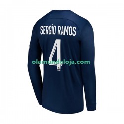 Camisola Paris Saint-Germain Sergio Ramos 4 Homem Equipamento Primeiro 2022-2023 Manga Comprida